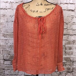 Patterson Kincaid Original Tangerine Blouse Sz S